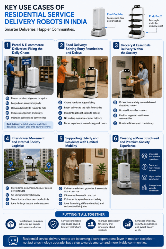 key use cases of residential service delivery robots in india