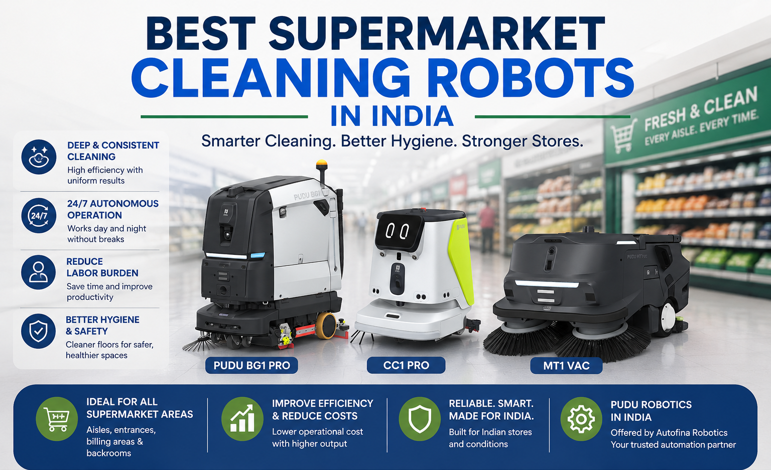 best supermarket cleaning robots in india